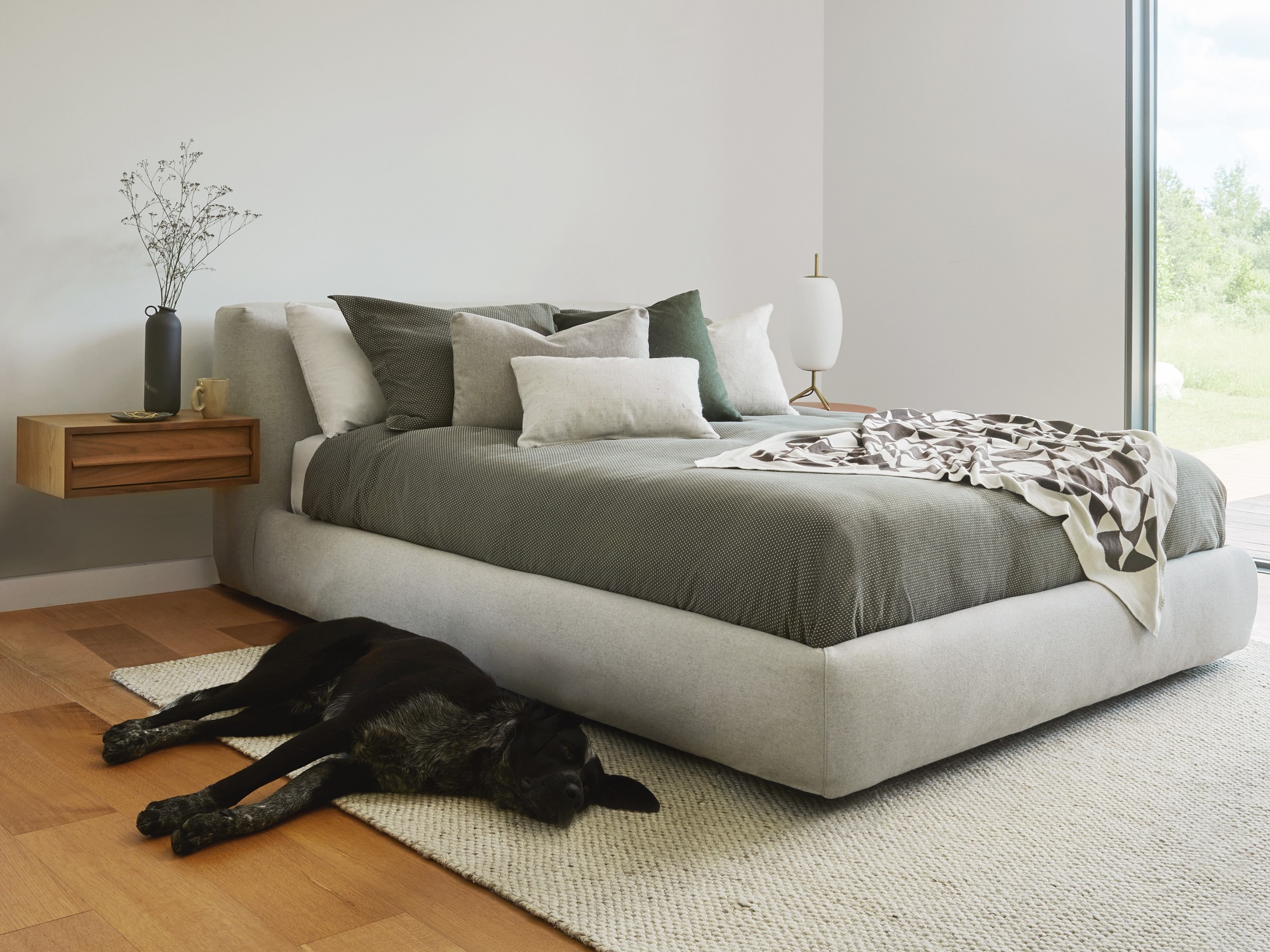 The Odeon Bed in Walnut